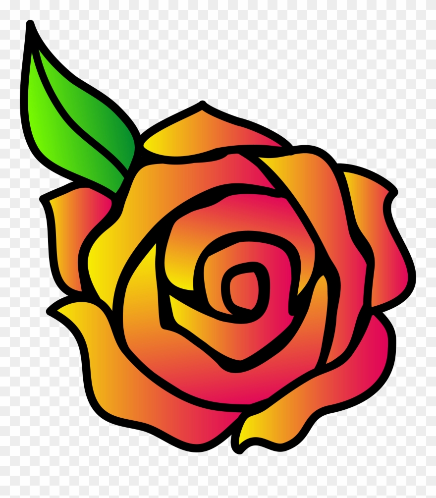 880x1005 Scarce Pics Of Cartoon Roses Free Download Clip Art - Cartoon Rose Drawing