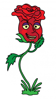 215x382 Easy Ways To Draw A Rose - Cartoon Rose Drawing