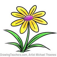 200x200 Cartoon Flower Drawing Tutorial It Seems Simple Flowers - Cartoon Rose Drawing