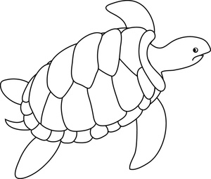 300x255 Turtle Clipart Image - Cartoon Sea Turtle Drawing