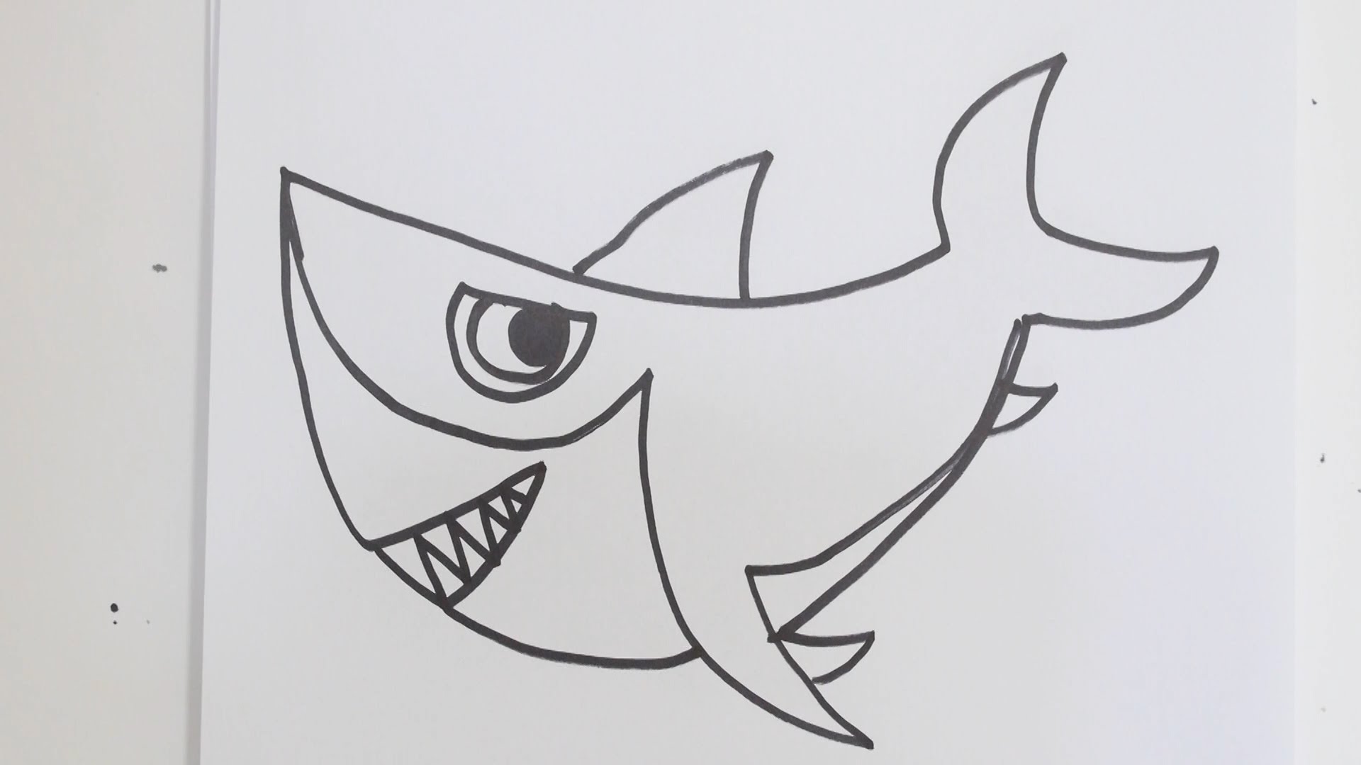1920x1080 Cartoon Shark Pictures Group With Items - Cartoon Shark Drawing