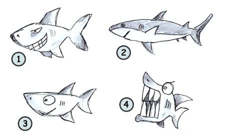 450x280 Drawing A Cartoon Shark In Drawings Drawings, Cartoon - Cartoon Shark Drawing
