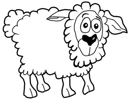 450x350 how to draw cartoon sheep lambs farm animals step - Cartoon Sheep Drawing