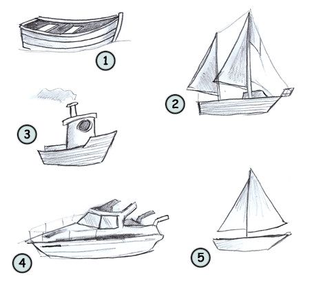 450x411 Drawing A Cartoon Boat Art How To Draw Drawings, Boat Cartoon - Cartoon Ship Drawing