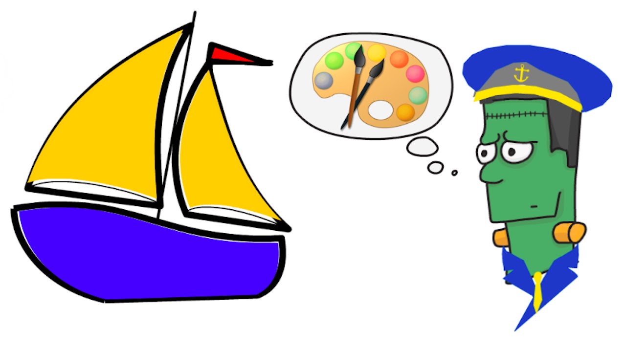 1280x720 how to draw a cartoon sail boat step - Cartoon Ship Drawing