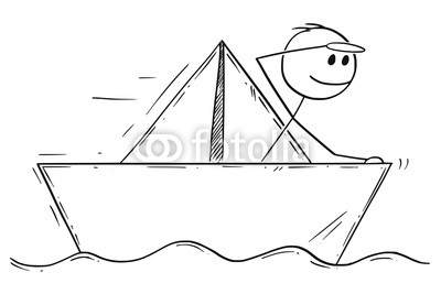 400x267 Cartoon Stick Man Drawing Conceptual Illustration Of Businessman - Cartoon Ship Drawing