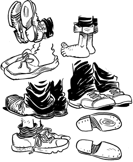 450x550 how to draw cartoon feet shoes when drawing comics cartooning lesson - Cartoon Shoes Drawing