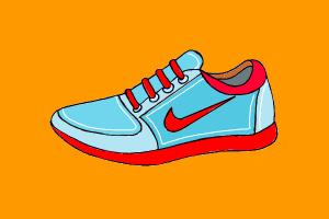 300x200 How To Draw Nike Shoes - Cartoon Shoes Drawing