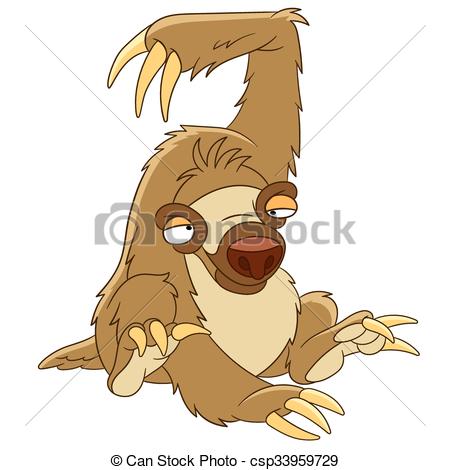 450x470 cute cartoon sloth cute funny lazy and sleepy cartoon three toed - Cartoon Sloth Drawing