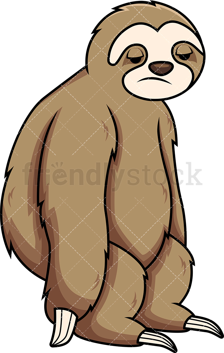 759x1194 Sloth Cartoon Cute - Cartoon Sloth Drawing