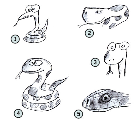 450x397 Drawing Cartoon Snakes - Cartoon Snake Drawing