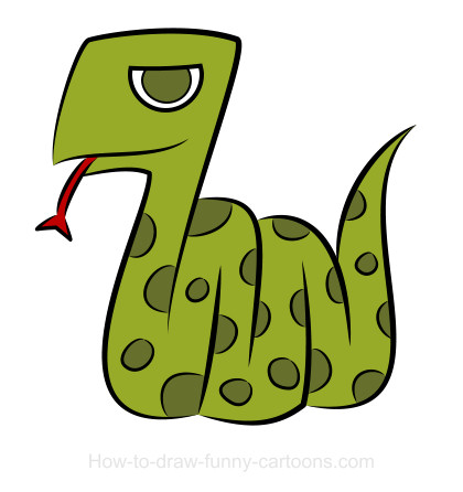 420x446 Snake Drawings - Cartoon Snake Drawing