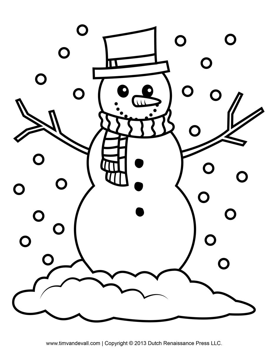 927x1200 Snowman Drawing Free Download - Cartoon Snowman Drawing