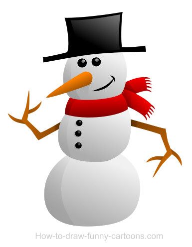 Cartoon Snowman Drawing at PaintingValley.com | Explore collection of ...