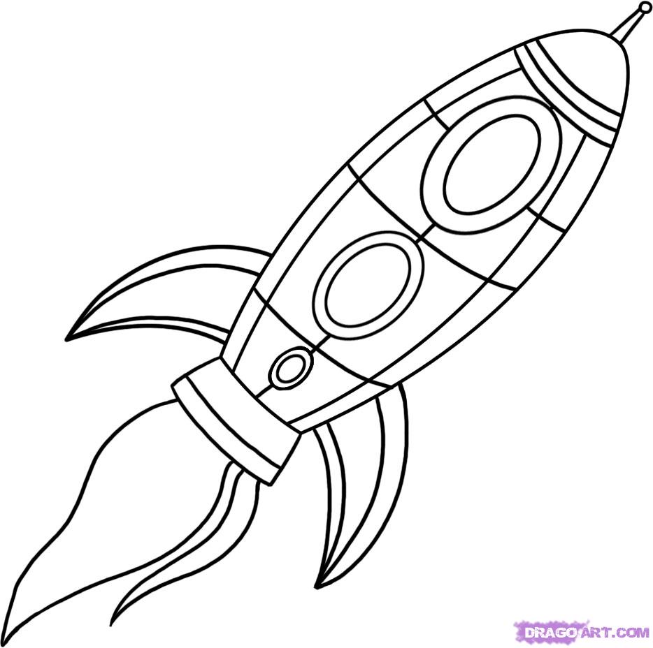 934x928 How To Draw A Spaceship, Step - Cartoon Spaceship Drawing