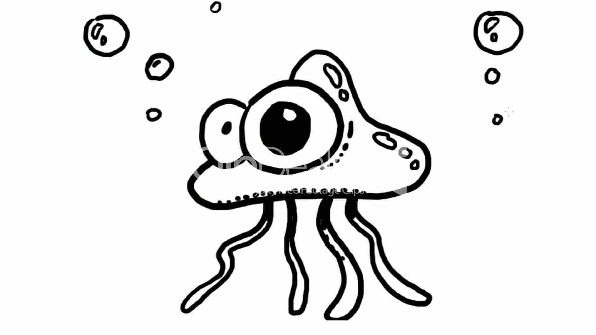 1920x1080 Hurry Drawing Of Cartoons For Kids Stick Figure Octopus Squid - Cartoon Squid Drawing