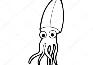 300x210 squid drawing for kids and cute cartoon squid white background - Cartoon Squid Drawing