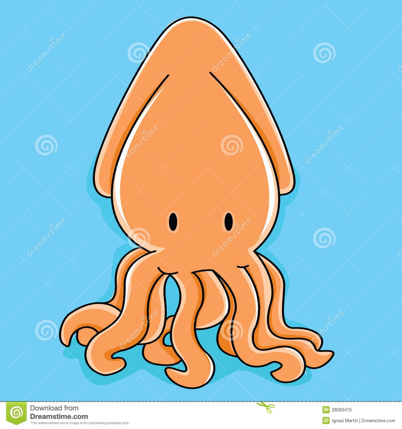 1300x1390 Cute Squid Cartoon Drawing - Cartoon Squid Drawing
