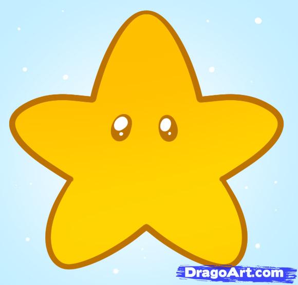 580x555 How To Draw A Star For Kids, Step - Cartoon Star Drawing