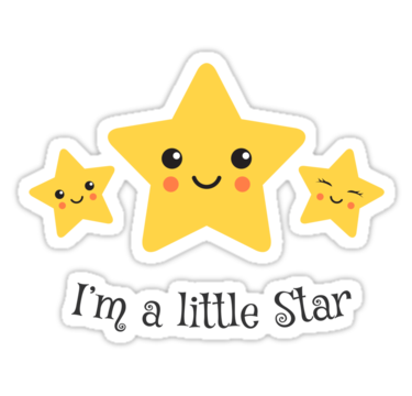 375x360 I'm A Little Star, Cute Stickers With Kawaii Style Stars Cute - Cartoon Star Drawing