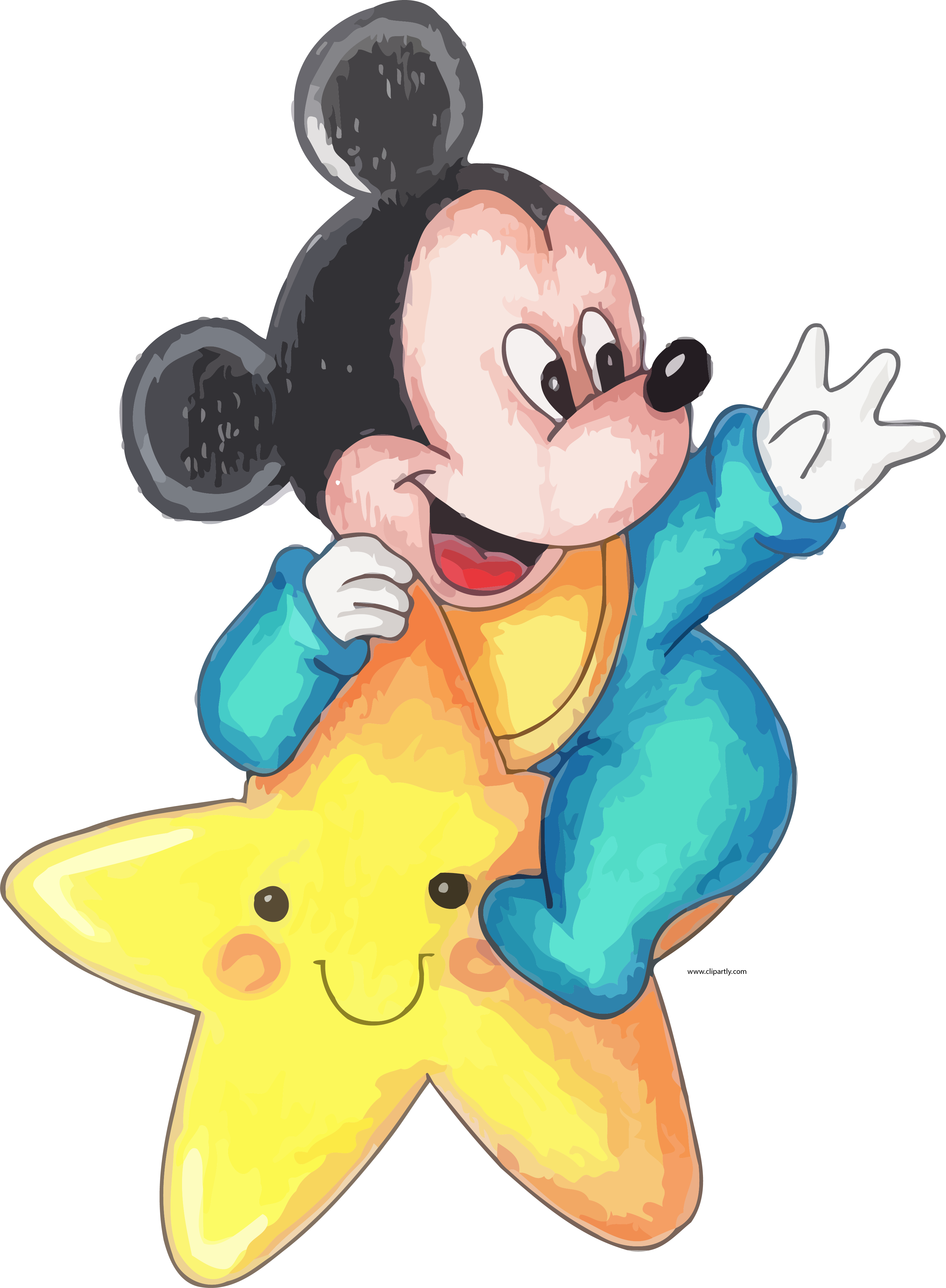 3087x4203 Baby Mickey And Cartoon Star Sketch Drawing Clipart Png - Cartoon Star Drawing