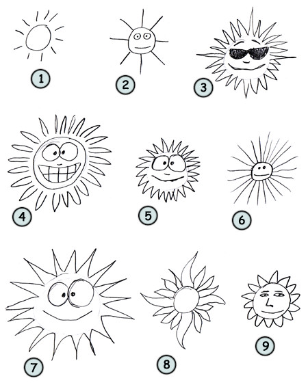 450x566 Drawing A Cartoon Sun - Cartoon Sun Drawing