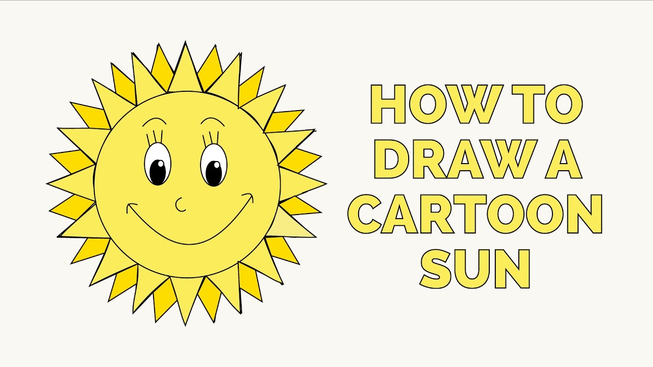 1280x720 How To Draw A Cartoon Sun - Cartoon Sun Drawing