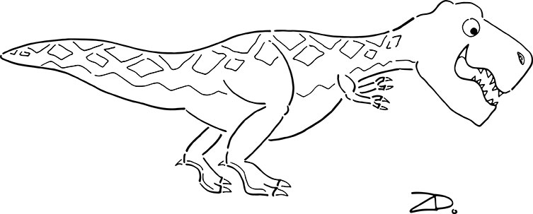 753x303 How To Draw A Dinosaur Natural History Museum - Cartoon T Rex Drawing