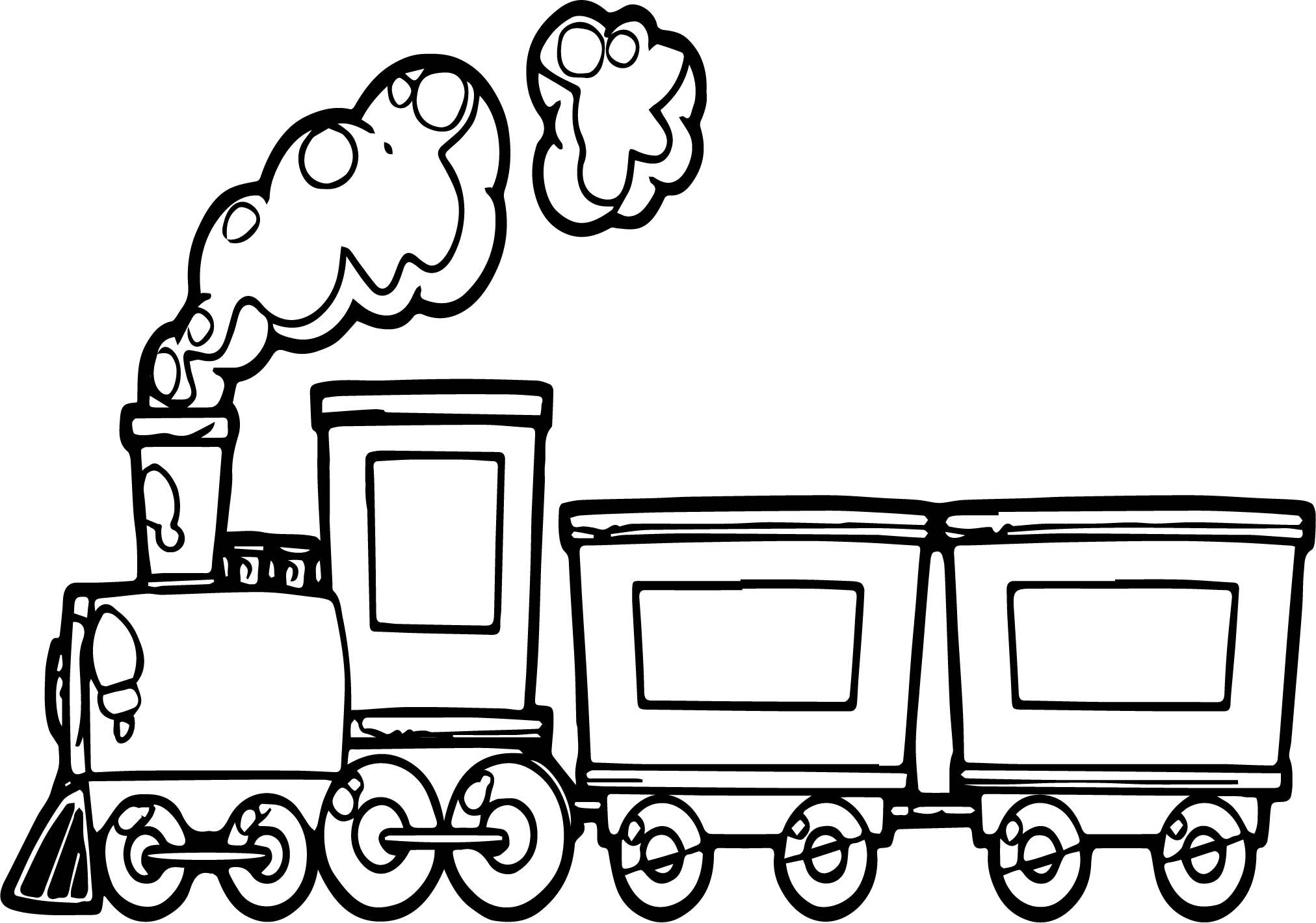 2024x1419 Funny Cartoon Train Coloring - Cartoon Train Drawing