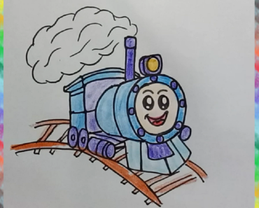 370x297 Cartoon Train Drawing Easy Archives - Cartoon Train Drawing