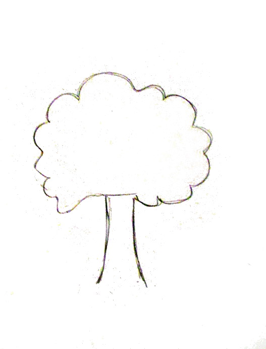 527x690 How To Draw A Tree - Cartoon Tree Drawing