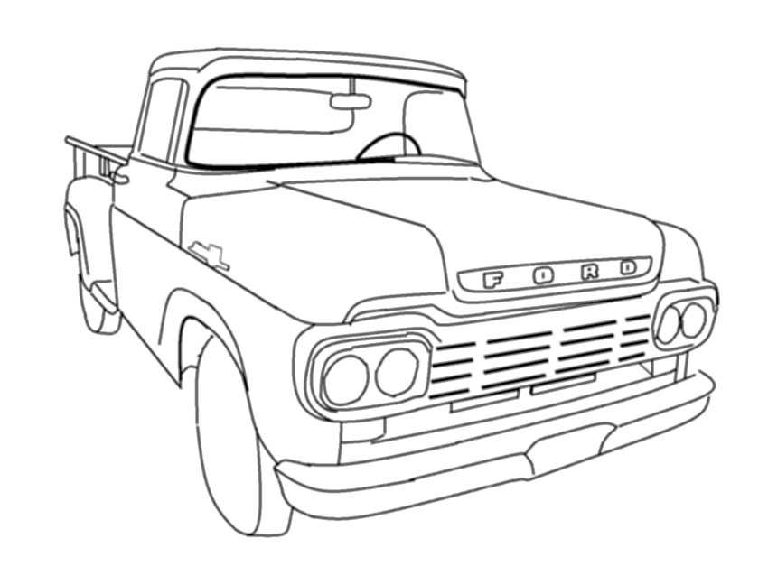 850x648 Ford Trucks Drawings Staggering Cartoon Truck Drawings Cliparts - Cartoon Truck Drawings