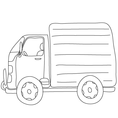 400x400 Truck Drawings For Kids Gallery Images - Cartoon Truck Drawings
