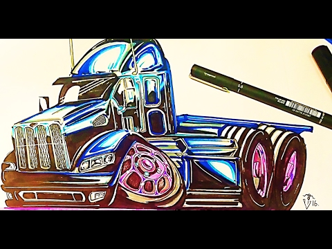 480x360 How To Draw A Cartoon Mack Truck - Cartoon Truck Drawings