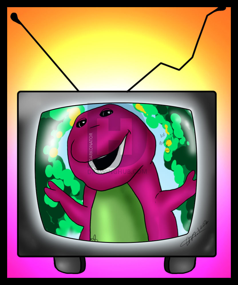 832x995 How To Draw A Cartoon Tv, Step - Cartoon Tv Drawing