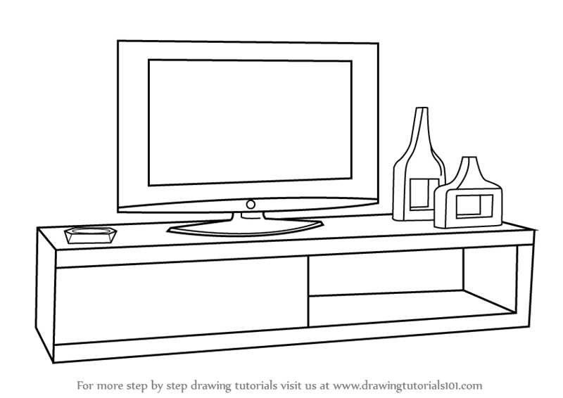 800x566 Learn How To Draw Tv Unit - Cartoon Tv Drawing