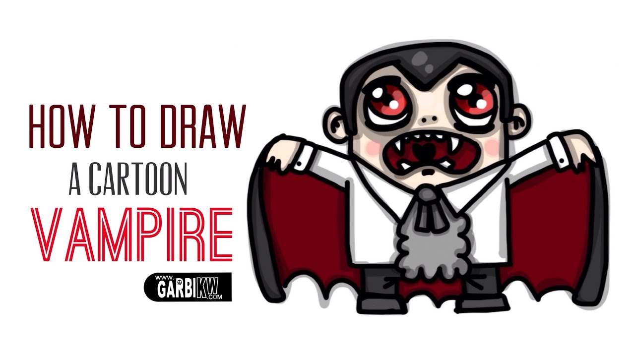 1280x720 How To Draw A Cartoon Vampire - Cartoon Vampire Drawing