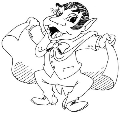 400x379 How To Draw A Cartoon Vampire In Steps Howstuffworks - Cartoon Vampire Drawing