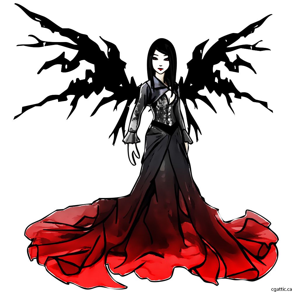 1000x1000 Cartoon Vampire Drawing In Steps With Photoshop - Cartoon Vampire Drawing