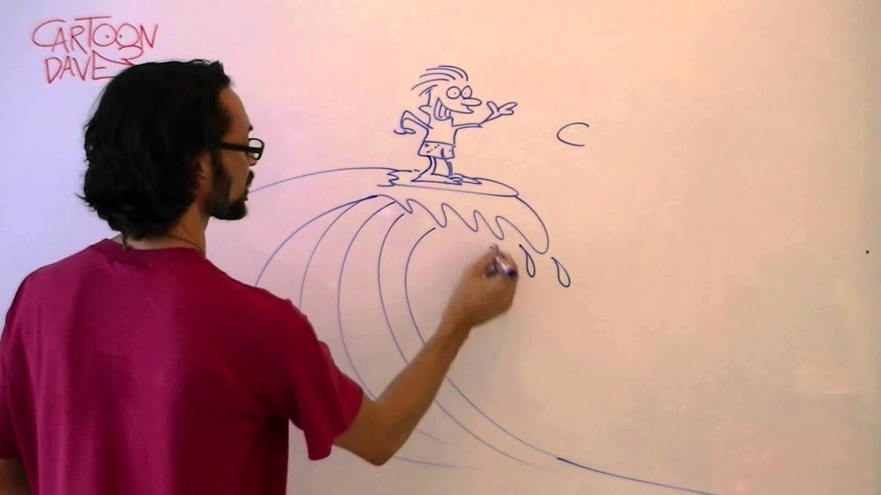 Cartoon Wave Drawing