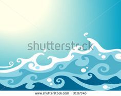 236x188 picture or photo of blue tsunami wave cartoon drawing isolated - Cartoon Wave Drawing