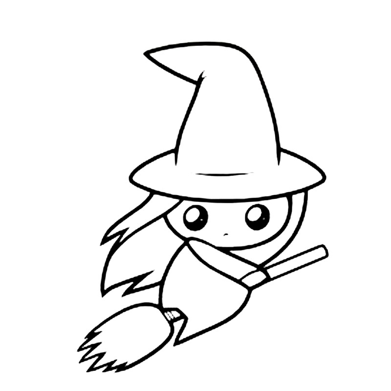 Witch Drawing Baby For Free Download - Cartoon Witch Drawing. 