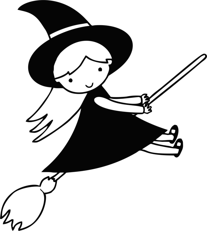 672x750 line art witchcraft drawing witch flying cartoon cc0 - Cartoon Witch Drawing