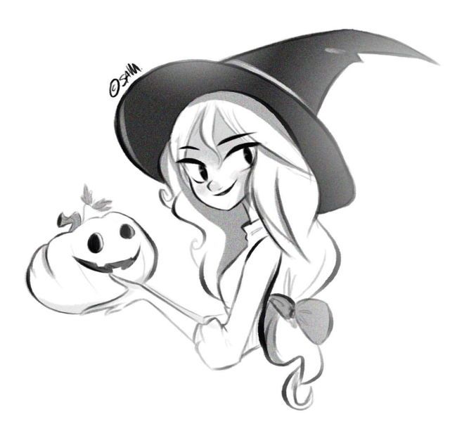 640x603 jadynavery illustration illustration art, art - Cartoon Witch Drawing