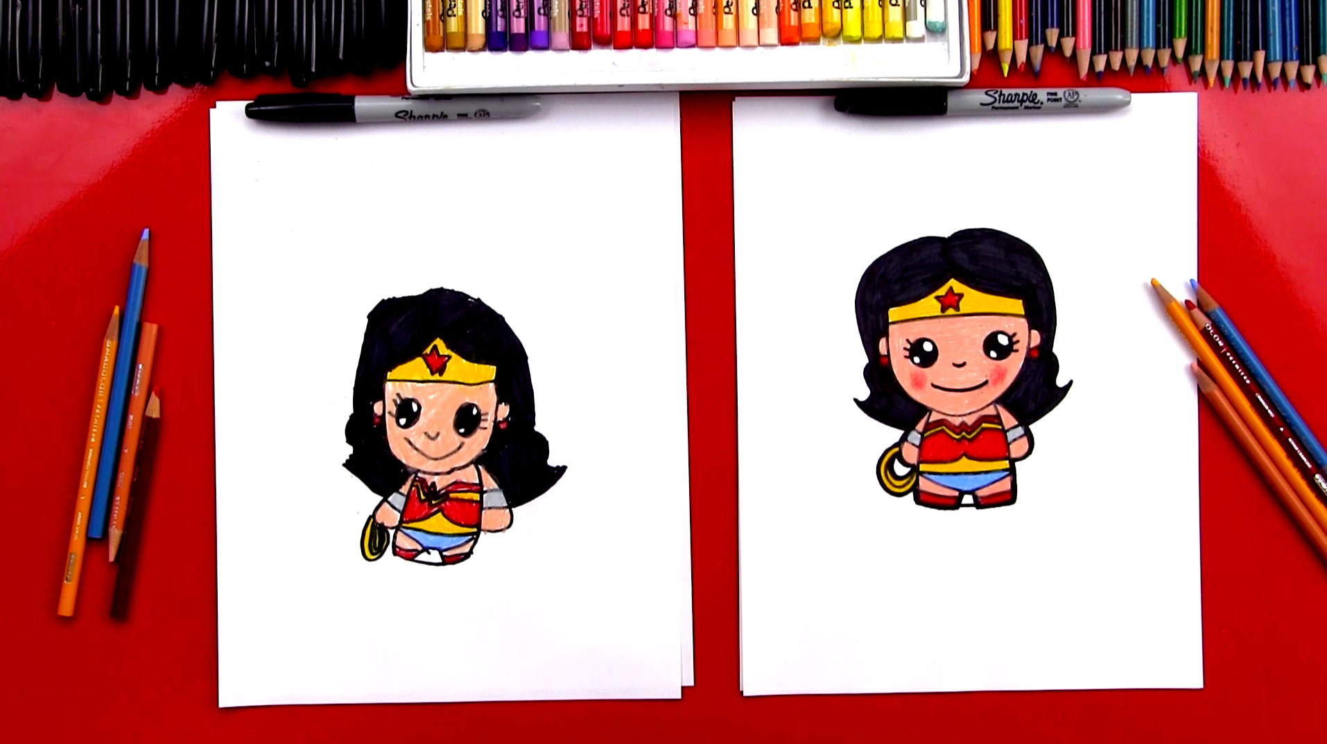 1914x1073 How To Draw Cartoon Wonder Woman - Cartoon Woman Drawing