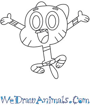 300x350 how to draw gumball from the amazing world of gumball - Cartoon World Drawing