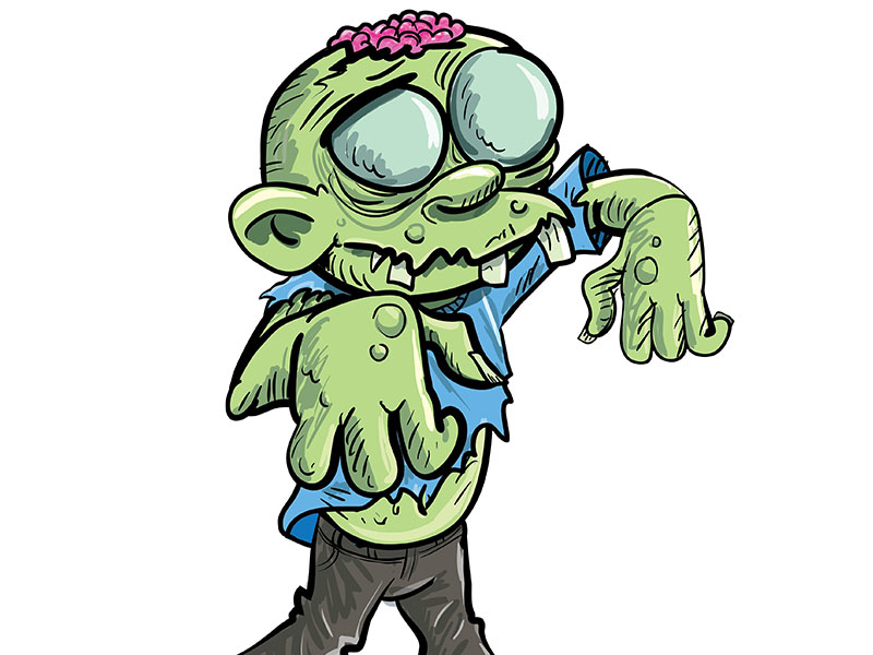 Cartoon Zombie - Cartoon Zombie Drawing. 