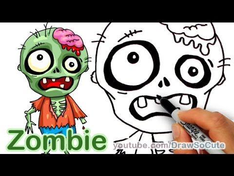 480x360 How To Draw A Zombie Easy - Cartoon Zombie Drawing