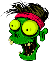 190x239 Zombie Head Monster Vector Image Cartoon Drawing Men's Organic T - Cartoon Zombie Drawing
