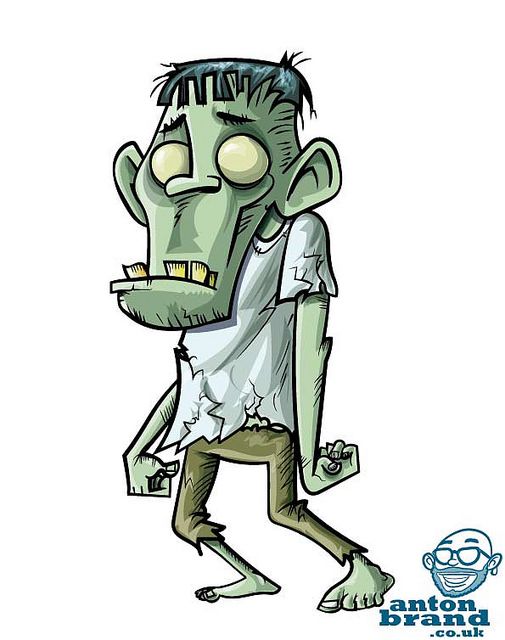 505x640 Anton Brand Characters - Cartoon Zombie Drawing